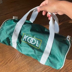Vintage mini duffel bag by cigarette brand Kool.